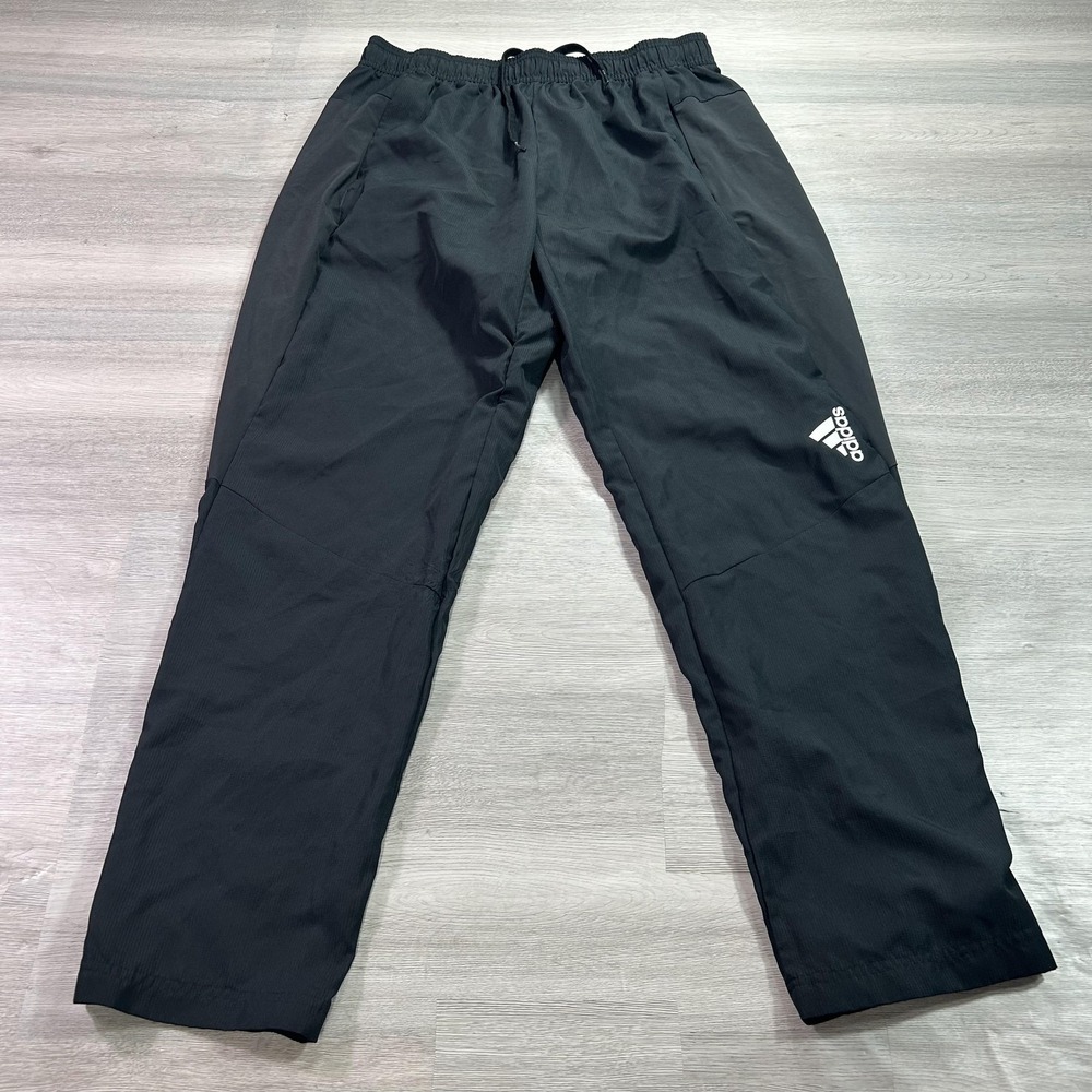 NWOT Adidas AEROREADY Track Pants Mens‎ 2XL Black Woven Elastic Waist HN8529